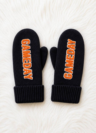 Black & Orange Game Day Mittens