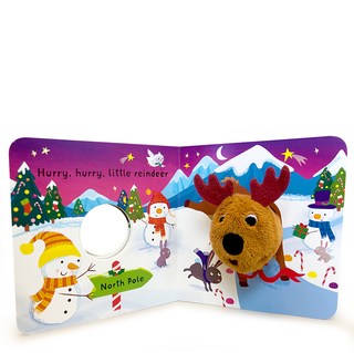 JSALE ingle, Jingle, Little Reindeer Finger Puppet Board Book
