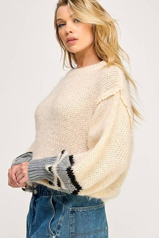 Fireside Striped Sleeve Sweater