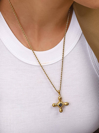 Shadow And Light Cross Necklace