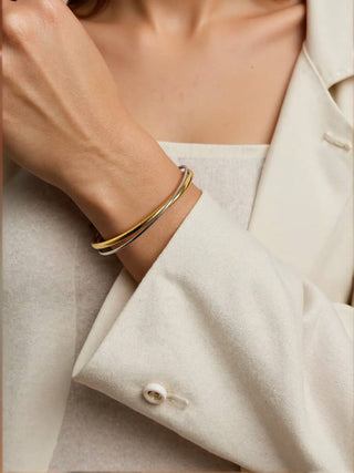 Rivoli 18K Gold Crossover Cuff Bracelet