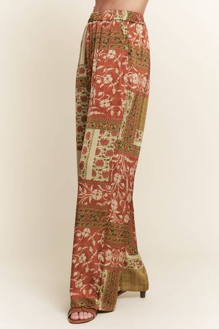 Boho Autumn Patchwork Pants