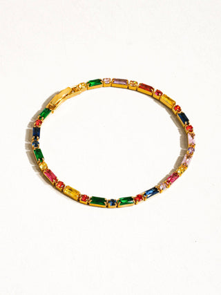 Joss Multicolor CZ Chain Bracelet