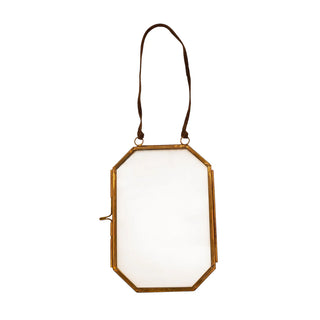 Brass Octagon Hanging Photo Frame