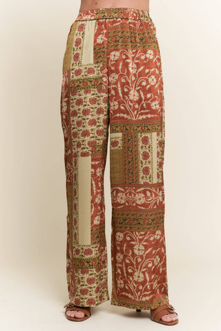 Boho Autumn Patchwork Pants