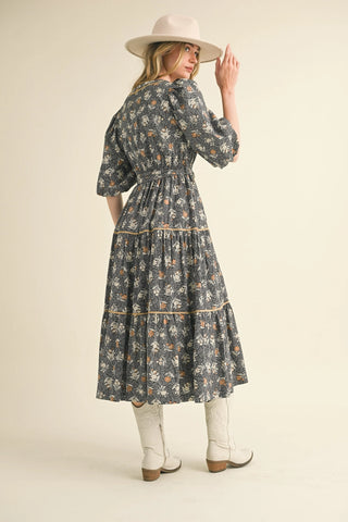 Honey Thistle Midi Dress