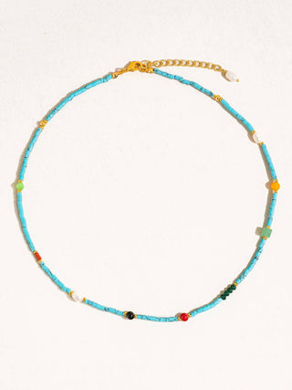 Paloma Handmade Turquoise Beaded Necklace
