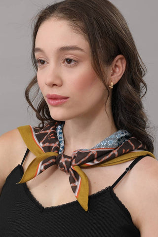 Polka & Patchwork Floral Printed Scarf