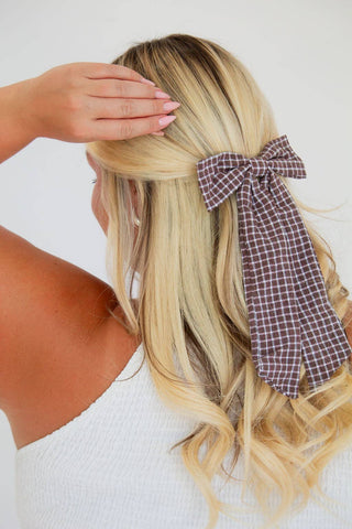 Highland Gingham Bow Barrette