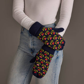 Maryland Floral Pattern Knit Mittens