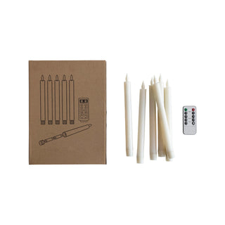 Flameless LED Taper Candle Set + Remote