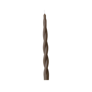 Brown Twisted Taper Candle Single