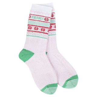 Merry Christmas Crew Socks