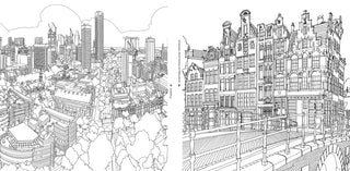 Fantastic Cities Coloring Book