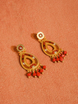 Amara Tassel Earring - Red
