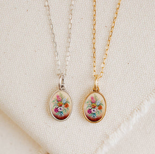 Bouquet Flower Charm Pendant - Gold (Charm)