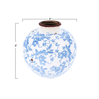Adele Blue Floral Vase