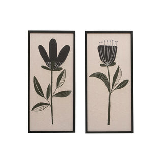 IMPERFECT FINAL SALE Cleo Modern Floral Wall Art - Set of Two