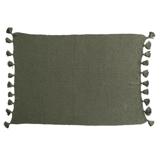 FINAL SALE Olive Tassel Throw
