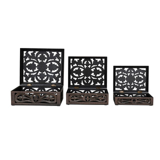 Carved Espresso Storage Box (more sizes)