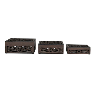 Carved Espresso Storage Box (more sizes)