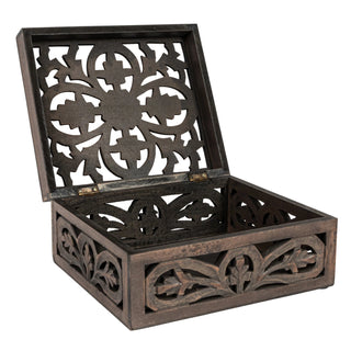 Carved Espresso Storage Box (more sizes)
