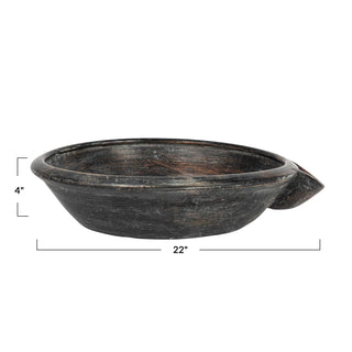 Oversized Vintage Reproduction Clay Bowl (Pick Up Only)