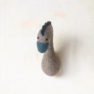 FINAL SALE Felt Dino Head Wall Hanging