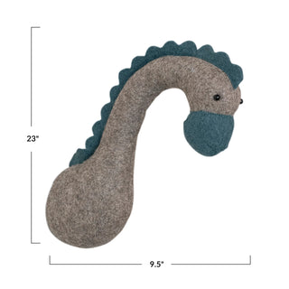 FINAL SALE Felt Dino Head Wall Hanging