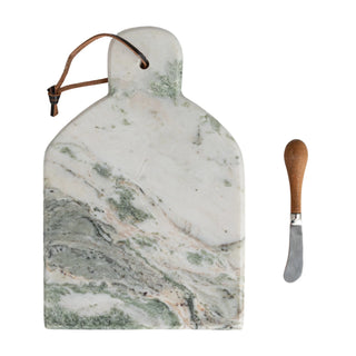 Ivy Marble Cutting Board + Knife