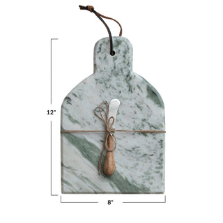 Ivy Marble Cutting Board + Knife