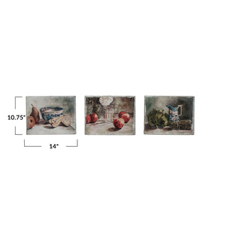 FINAL SALE Kitchen Still Life Canvas Wall Decor (three styles)