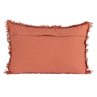 Eyelash Fringe Floral Lumbar Pillow