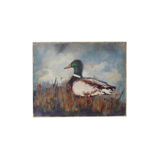 Canvas Wall Décor w/ Duck Image, Distressed Finish ©