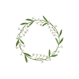 Metal Vintage Reproduction Toleware Lily of the Valley Wreath