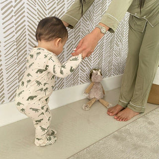 FINAL SALE Dino Snore Bamboo Pajamas - Baby + Toddler