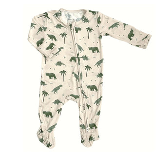 FINAL SALE Dino Snore Bamboo Pajamas - Baby + Toddler