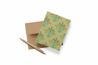 French Marigold Blank Greeting Card