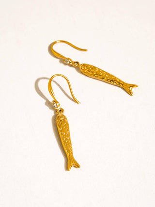 Fish Charm Drop Earrings