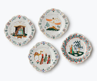 Nativity Porcelain Dessert Plate Set
