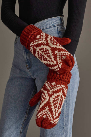 Vermont Rust Knit Mittens
