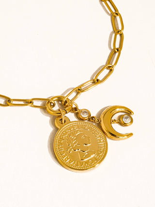 Selah Coin Moon Chain Bracelet