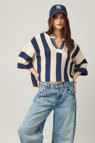 Helms Vertical Stripe Sweater
