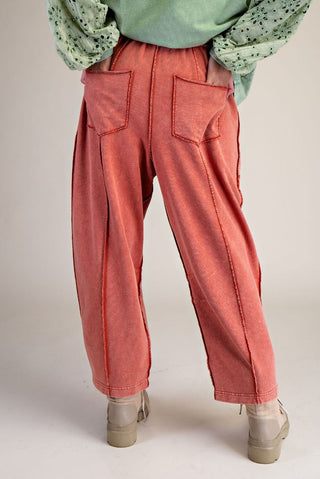 Julip Knit Barrel Pants - Clay