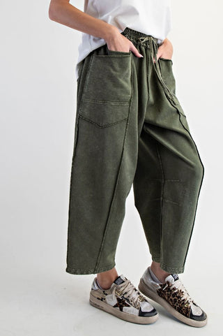 Julip Knit Barrel Pants - Pine