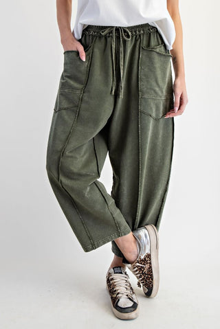 Julip Knit Barrel Pants - Pine