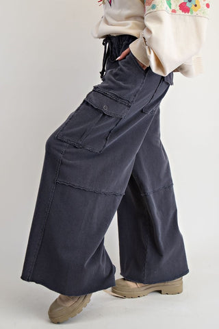 Juno Soft Cargo Pants - Smoke