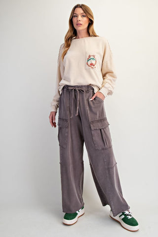 Juno Soft Cargo Pants - Chocolate