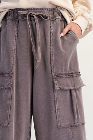 Juno Soft Cargo Pants - Chocolate