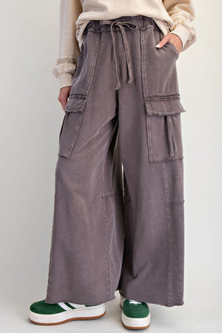 Juno Soft Cargo Pants - Chocolate